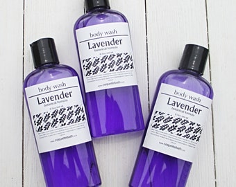 Lavender Body Wash, 6.5oz bottle or Combo set, Gentle Body Wash, classic scent of relaxation, use as shower gel, liquid hand soap