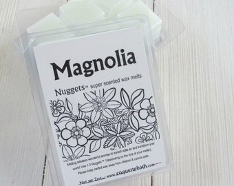 Magnolia Wax tarts, Choice of size, super fragrant floral wax tarts, classic white floral fragrance, perfect no soot home scent