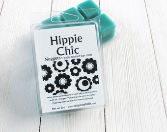Hippie Chic wax melts, Choose your size, Nuggets, strong no flame scenting, lavender patchouli sandalwood blend, home fragrance