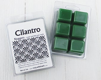 Cilantro Wax Melts, Bright fresh herbal scent, Choice of size, no burn home fragrance