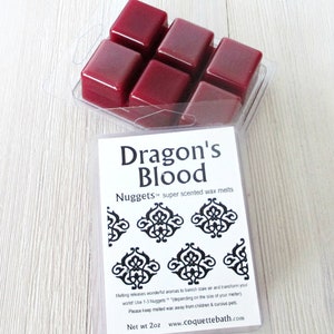 Dragon&#39;s Blood scented wax, Choice of size, Strongly scented traditional wax tarts, classic incense fragrance