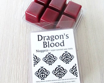Dragon's Blood scented wax, Choice of size, Strongly scented traditional wax tarts, classic incense fragrance