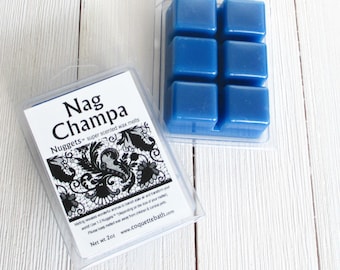 Nag Champa Wax Melts, Choice of size, Strongly fragranced wax tarts, floral scented wax, classic incense fragrance