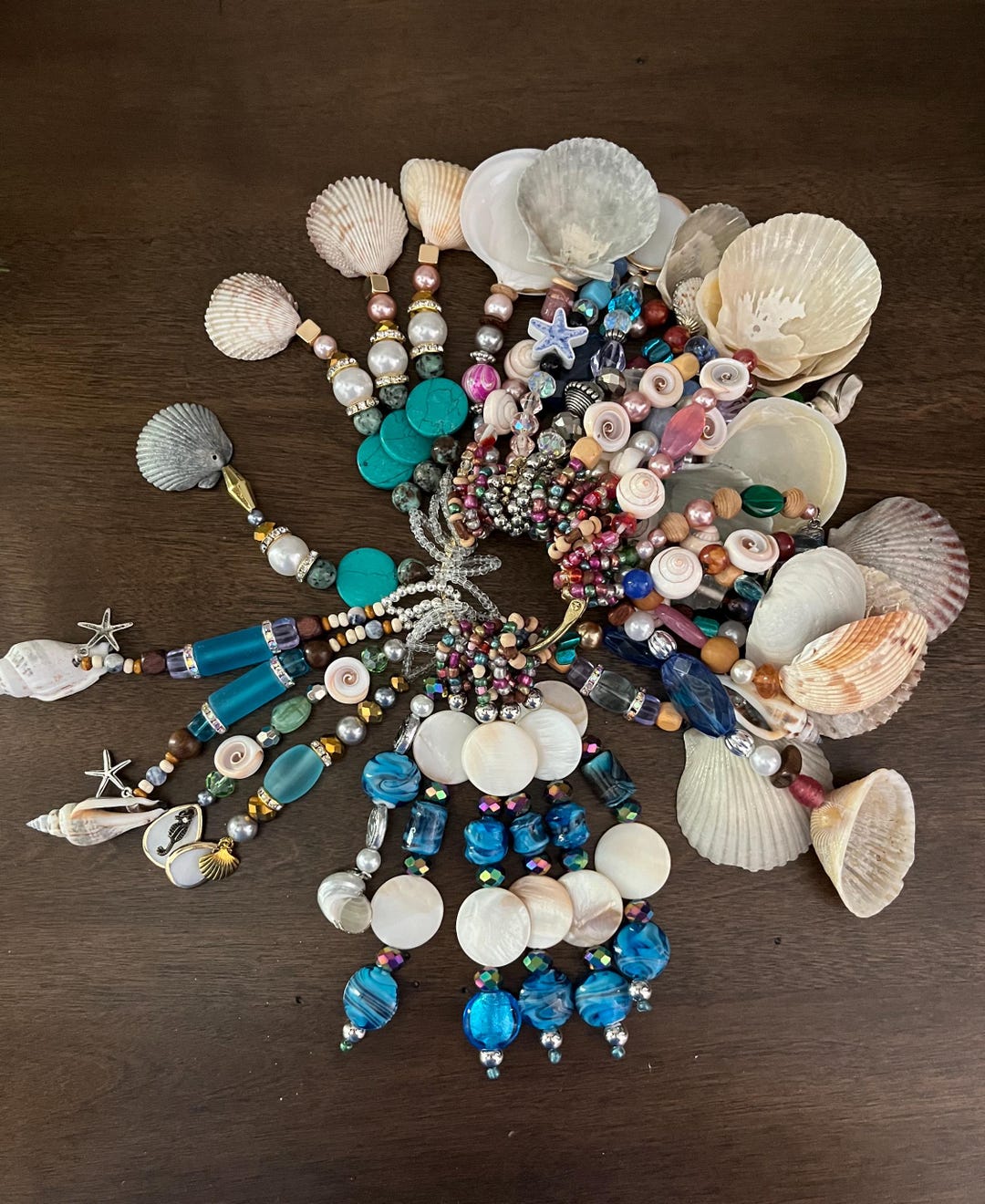 Beachy Beaded Shell Strands: Ornaments, Suncatchers or Purse Charms ...