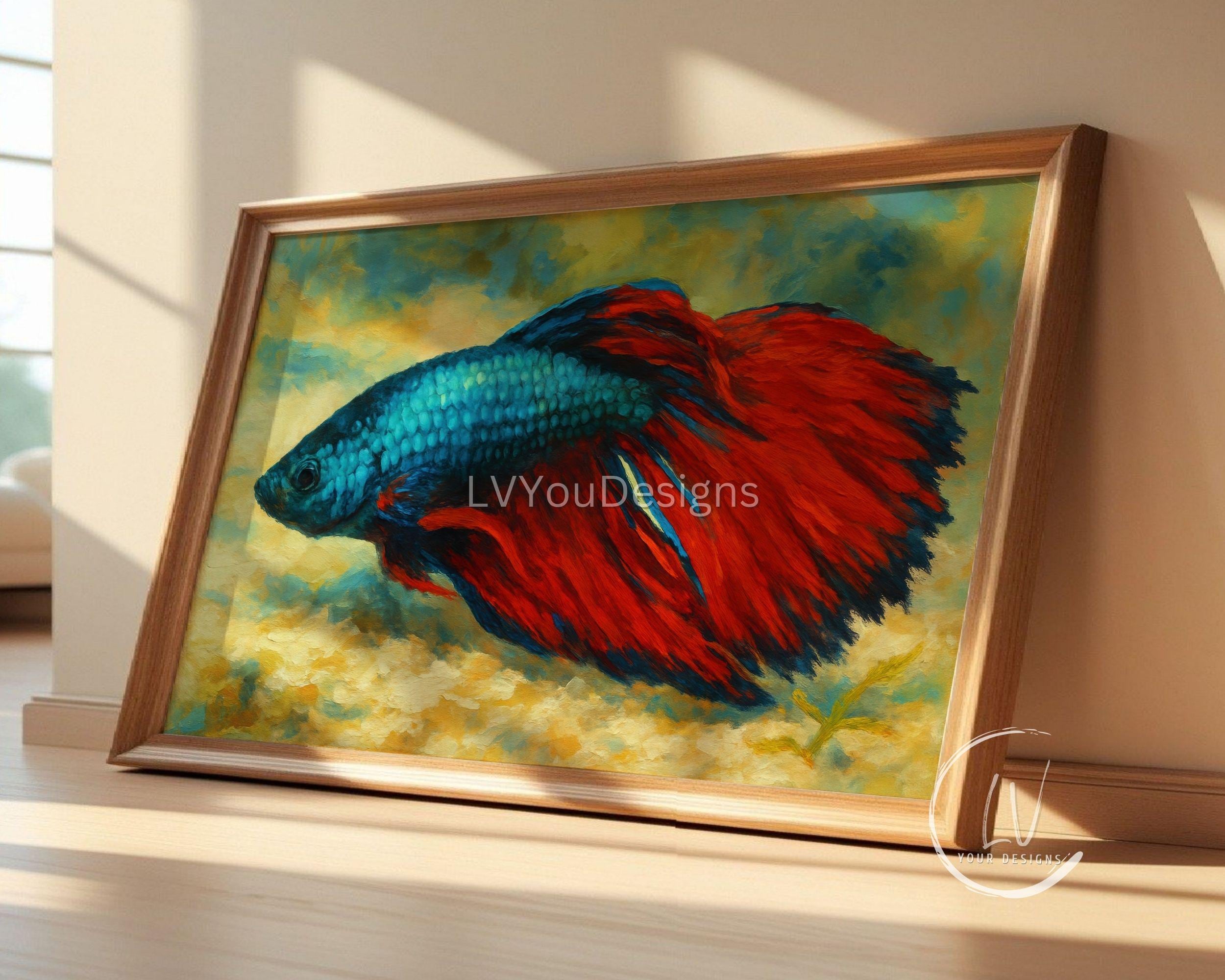 Betta fish painting - Etsy 日本