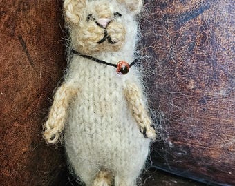 Little Kitten Knitting Pattern – Miniature Cat PDF – Knit in the Round – Soft Toy Pattern