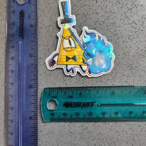 Bill Cipher Triangle Ruler Bill Cipher | Holographic Stickers | Set 1 - Etsy