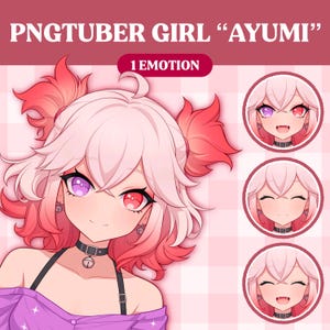 Cute PNGTuber Model | Cute Girl PNGTuber Premade Model | VeadoTube Model | PNG Tuber | Vtuber | GIFTuber | Discord | Twitch | OC Adopt F57