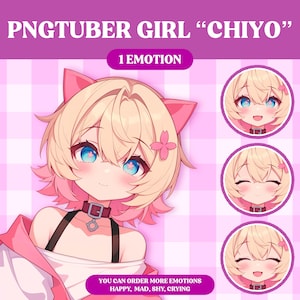 かわいい PNGTuber モデル | かわいい女の子 PNGTuber 既製モデル | VeadoTube モデル | PNG チューバー | Vtuber | GIFTuber | Discord | Twitch | OC Adopt F38