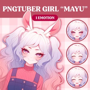 Cute PNGTuber Model | Cute Girl PNGTuber Premade Model | VeadoTube Model | PNG Tuber | Vtuber | GIFTuber | Discord | Twitch | OC Adopt F41