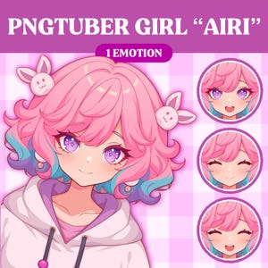 Cute PNGTuber Model | Cute Girl PNGTuber Premade Model | VeadoTube Model | PNG Tuber | Vtuber | GIFTuber | Discord | Twitch | OC Adopt F52