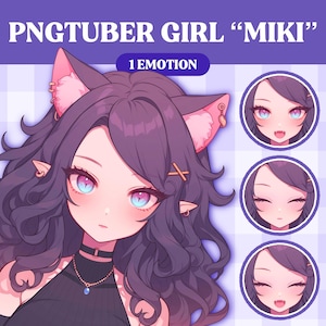 かわいい PNGTuber モデル | かわいい女の子 PNGTuber 既製モデル | VeadoTube モデル | PNG チューバー | Vtuber | GIFTuber | Discord | Twitch | OC Adopt F43
