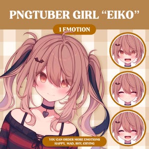Cute PNGTuber Model | Cute Girl PNGTuber Premade Model | VeadoTube Model | PNG Tuber | Vtuber | GIFTuber | Discord | Twitch | OC Adopt F24
