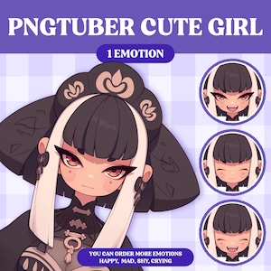 Cute PNGTuber Model | Cute Girl PNGTuber Premade Model | VeadoTube Model | PNG Tuber | Vtuber | GIFTuber | Discord | Twitch | OC Adopt F12