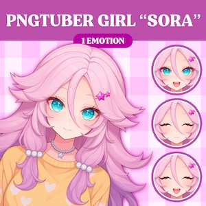 Cute PNGTuber Model | Cute Girl PNGTuber Premade Model | VeadoTube Model | PNG Tuber | Vtuber | GIFTuber | Discord | Twitch | OC Adopt F50