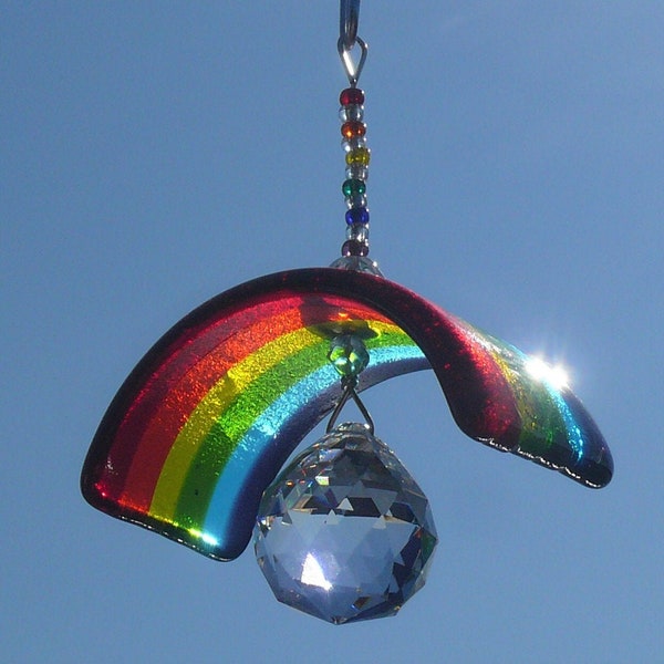 Rainbow Bridge Sparkling 30mm Crystal Ball