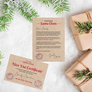 Carta personalizable de Papá Noel con lista de buenos deseos: IMPRESCINDIBLE para las fiestas