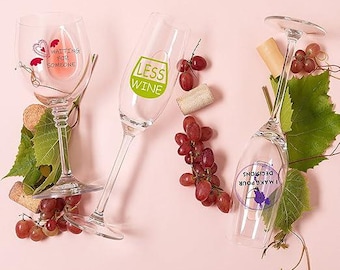 Wine Beer Drink Markers Funny Stickers for Glasses Stickers Wine Tasting Party Charms and Favors Dinner Party Wedding BBQ Beverage Reusable