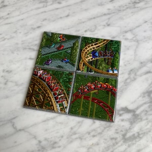 Confezione da 4 magneti RollerCoaster Tycoon / Articoli del menu Ride di RCT