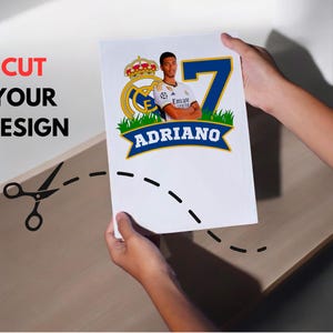 Real Madrid Cake Topper | Printable Football Player Decor | Custom Bellingham, Vini Jr, Mbappe, Endrick | Editable Football Party Decor