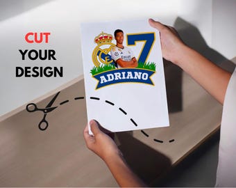 Real Madrid Cake Topper | Printable Football Player Decor | Custom Bellingham, Vini Jr, Mbappe, Endrick | Editable Football Party Decor