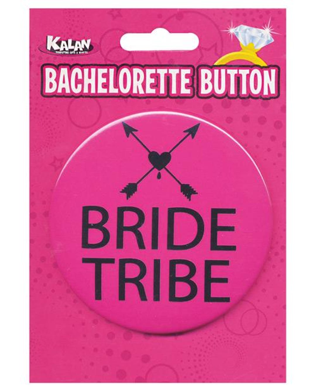 Tribe Button Bride Tribe Button – Hot Pink & Black 3