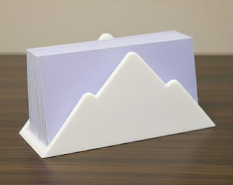 Mountain Business Card Holder | Office Desk Counter Cards Display Organizer
