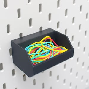IKEA SKADIS Storage Bin | Pegboard Tray Container for Accessories Organization | Organizer for Desk Display | UPPSPEL Bins Office & Garage