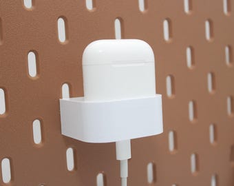 IKEA SKADIS Apple AirPods 1 & 2 Holder | Pegboard Earbuds Mount