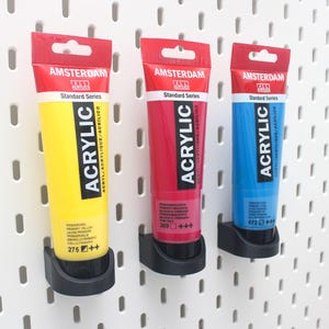 IKEA SKADIS Acrylic Paint 120m Tube Amsterdam Organizer | Paint Rack Holder Pegboard | Art Supply Storage Acryl Display
