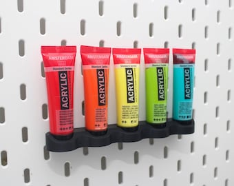 Support pour tube de peinture acrylique IKEA SKADIS | Petit organiseur de racks pour tubes Amsterdam 20 ml