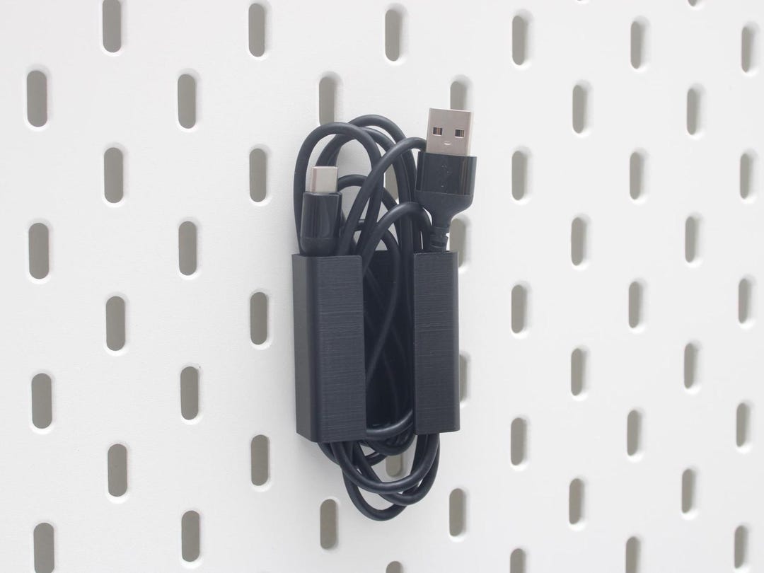 IKEA SKADIS Cable Organizer | Pegboard Wire Management Hook | Cord ...