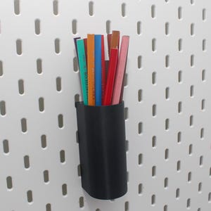 IKEA SKADIS Pencil & pen Holder | Pegboard Tools for Art Supplies | Brush Storage Mount Bin | Marker stationary Accessories for Organization