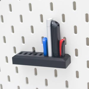 IKEA SKADIS USB holder | Pegboard Flash Drive Stick Mount for Uppspel Storage Organization | Minimalistic Office Work Station Accessories