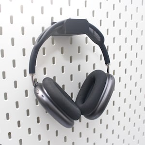 SKADIS Apple AirPods Max Headphone Holder | Pegboard IKEA Headset Mount | UPPSPEL Board Hanger for Gaming Room Office Storage Organization