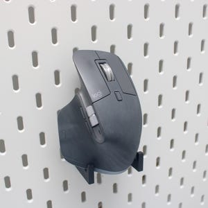 Mouse Holder for IKEA SKADIS UPPSPEL | Pegboard Mouse Stand Storage Display | Gaming Setup Office Accessories | Work Station Organization