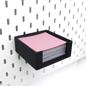 IKEA SKADIS Notes Holder | Pegboard Sticky Note Memos Mount for Storage Organization | UPPSPEL Bin Reminders | Office & Garage Accessories