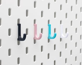 SKADIS Hooks for IKEA Pegboard | Secure J Hook Hanging  | Craft Room Storage
