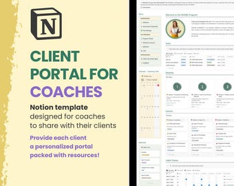 Client Portal for Coaches: Notion Template (Digital Download)