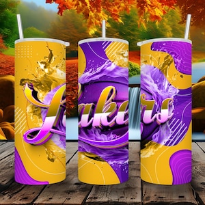 Lakers Basketball Tumbler 20 oz Skinny | Stitch | Tumbler Sublimation Designs, Full Tumbler Wrap, Digital Downloads| Png