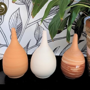 Trio de mini oyas écologiques en faïence – arrosage naturel et durable – artisanat français