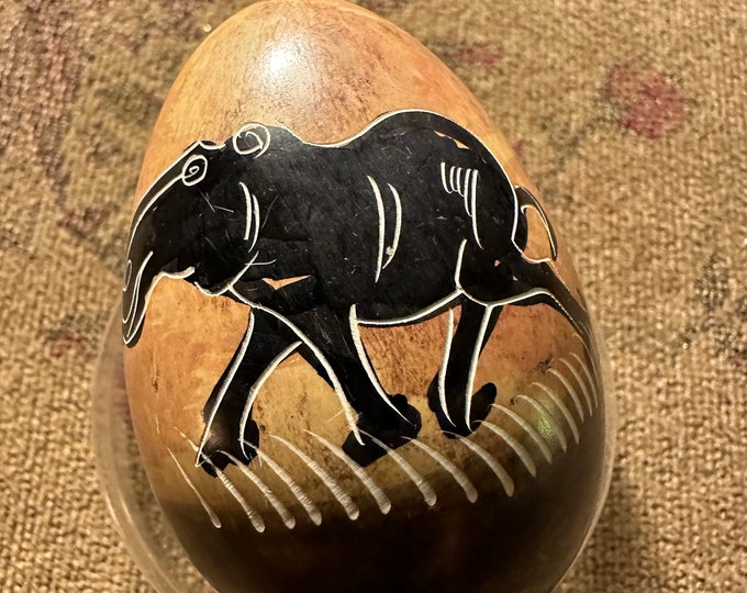 Hand Carved Marble Egg - real art from Africa