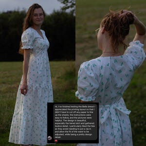 Belle Dress PDF Sewing Pattern Beginner Friendly Size Inclusive 2