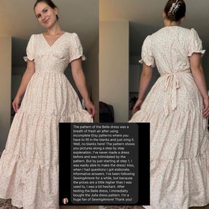 Belle Dress PDF Sewing Pattern Beginner Friendly Size Inclusive 2