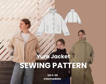 Yura Jacket PDF Sewing Pattern | Intermediate | Size inclusive 0-30 | Detailed Instructions