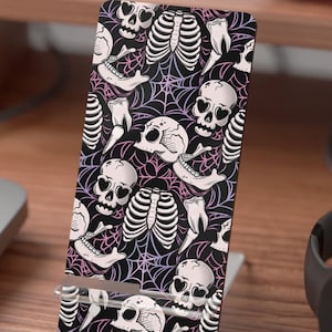 Spooky Bones mobiele displaystandaard~Goth-mobiel|Schattige gotische accessoires|Cadeau-idee