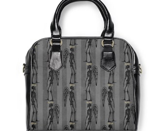 Bolso de hombro gótico sin ángel ~ Bolso espeluznante / Monedero con esqueleto / Idea de regalo para mujer