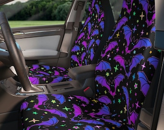 Neon Bat Seat Covers~Goth Car Accessories|Spooky Decor|Cute Gift Ideas