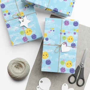 Kawaii Unschärfe Geschenkpapier~Pastell|Süß|Himmelblau|Geburtstag|Geburtstag|Geburtstag|Geschenkartikel