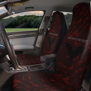 Gothic Red Blood Bat Car Seat Covers~Creatures|Car Decor|Spooky|Night Life|Bat Car Accessories